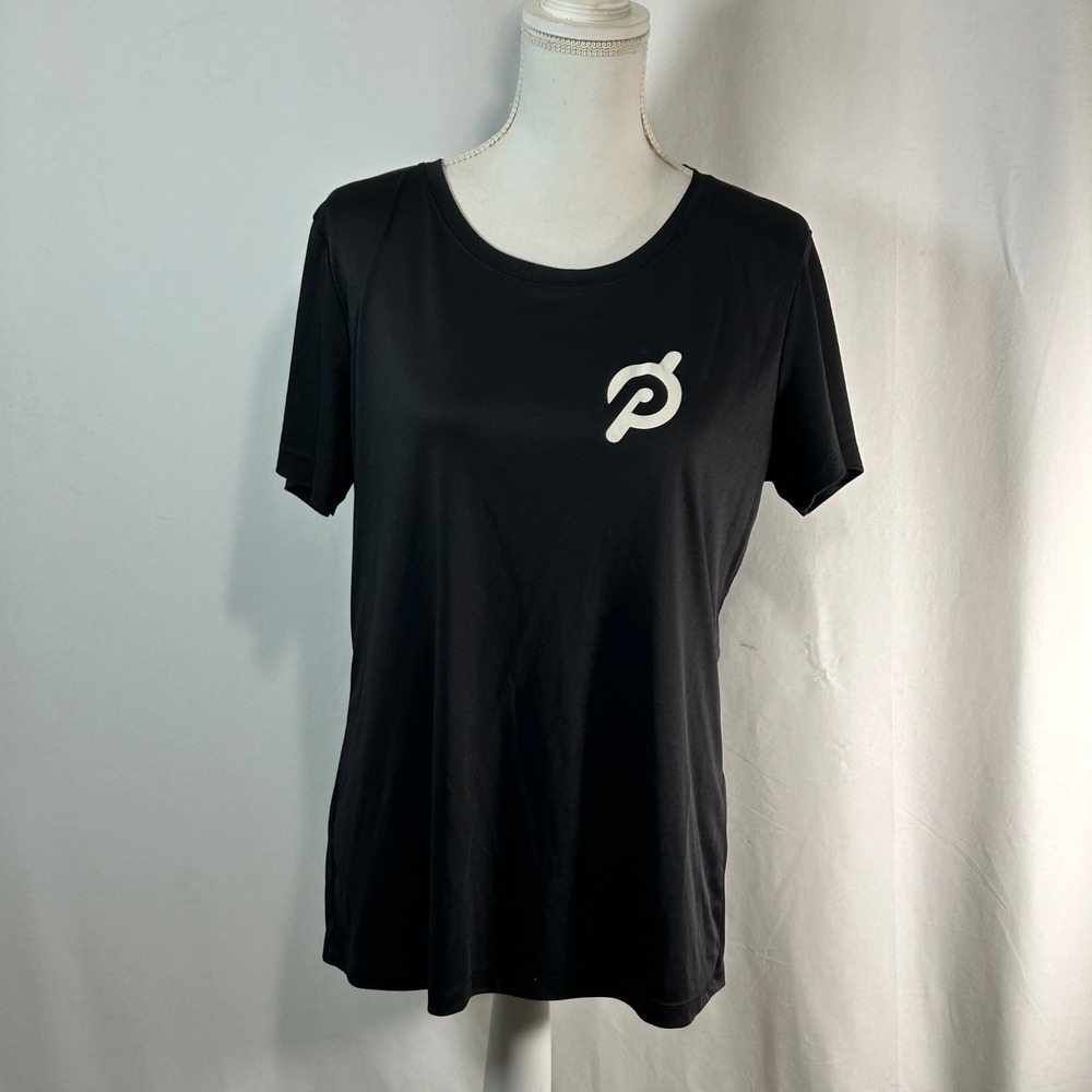 Peloton Black Short Sleeve Athletic‎ T-Shirt Women's Size G Logo